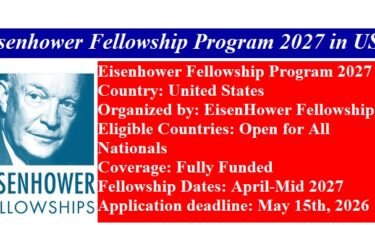 Eisenhower Fellowship Program 2027 in USA (Fully Funded)